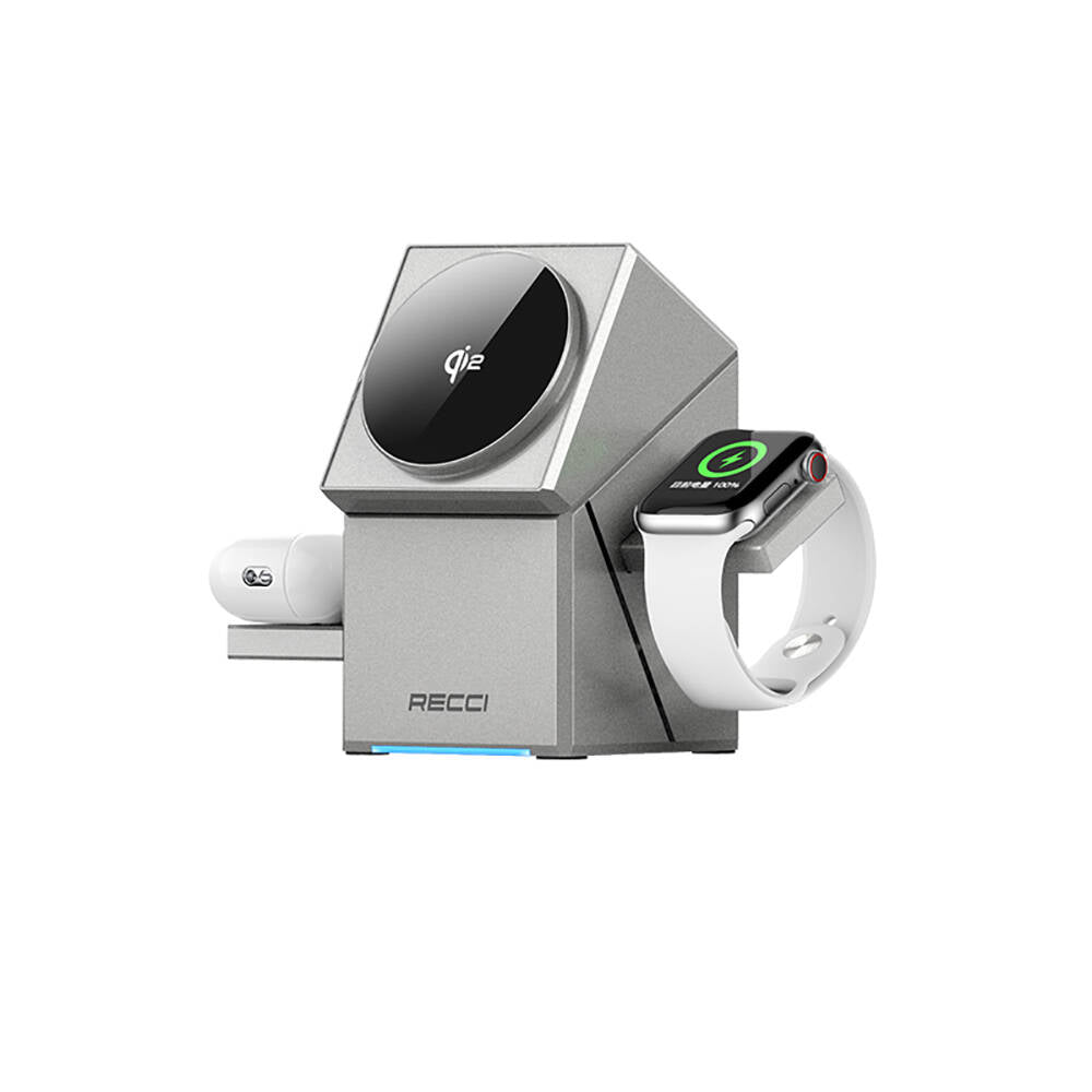 Recci RCW-47 Geometry Serisi Qi2 Şarj Teknolojili Rubik Küp Ambiyans Işıklı Telefon&Akıllı Saat&Kulaklık 15W 3in1 Kablosuz Şarj Standı Recci RCW-47 Geometry Serisi Qi2 Şarj Teknolojili Rubik Küp Ambiyans Işıklı Telefon&Akıllı Saat&Kulaklık 15W 3in1 Kablosuz Şarj Standı